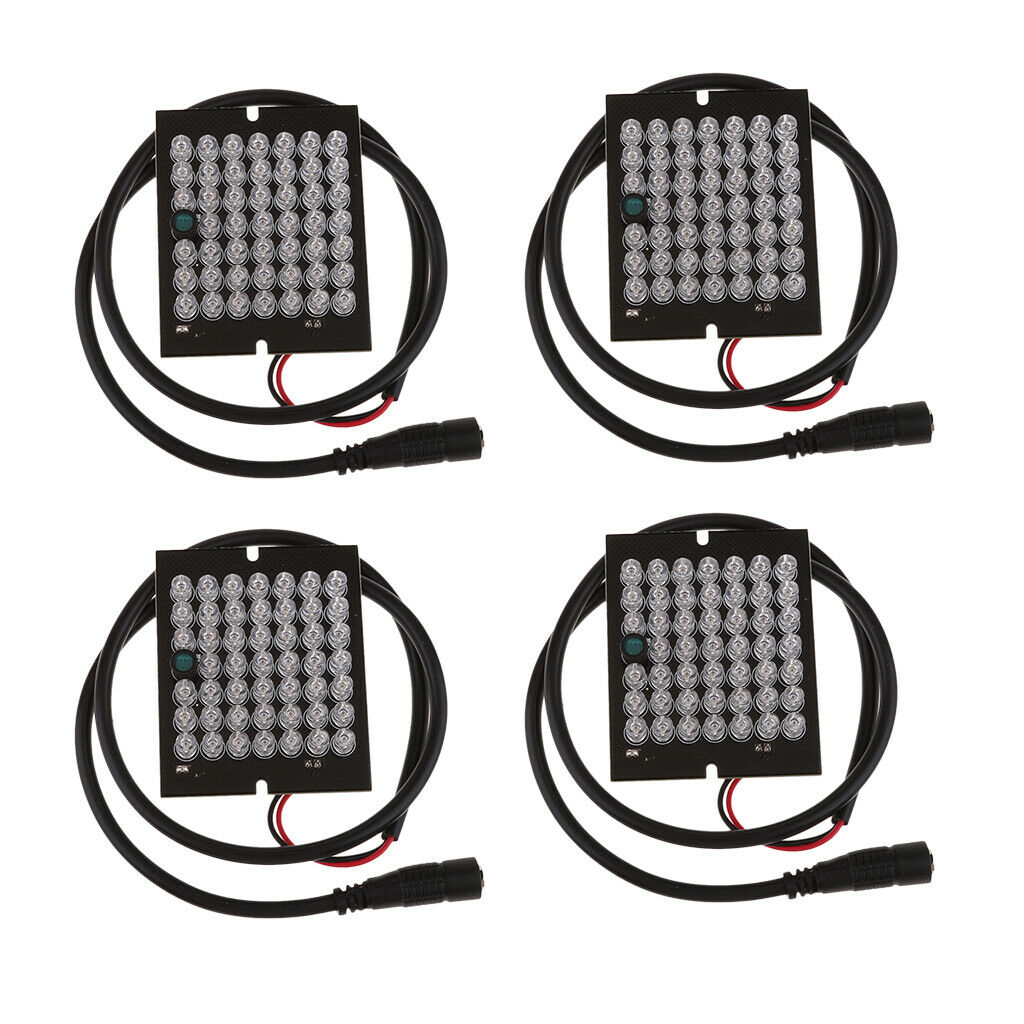 4Pieces 48 LEDs 940nm Infrared IR Board Module 12V 90° for CCTV Camera