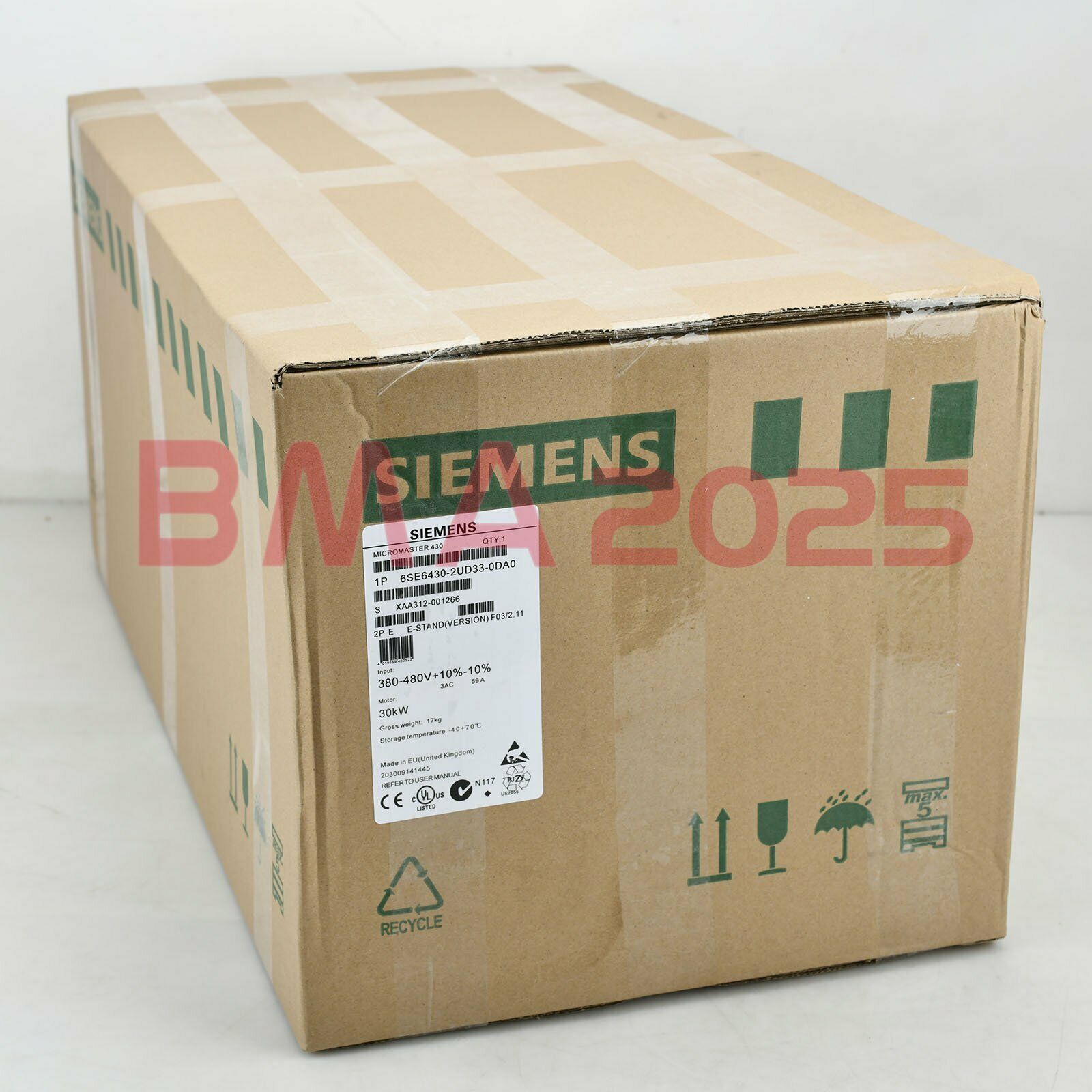 1PC New 6SE6430-2UD33-0DA0 Inverters 30kw 1year warranty DHL free Ship SM9T