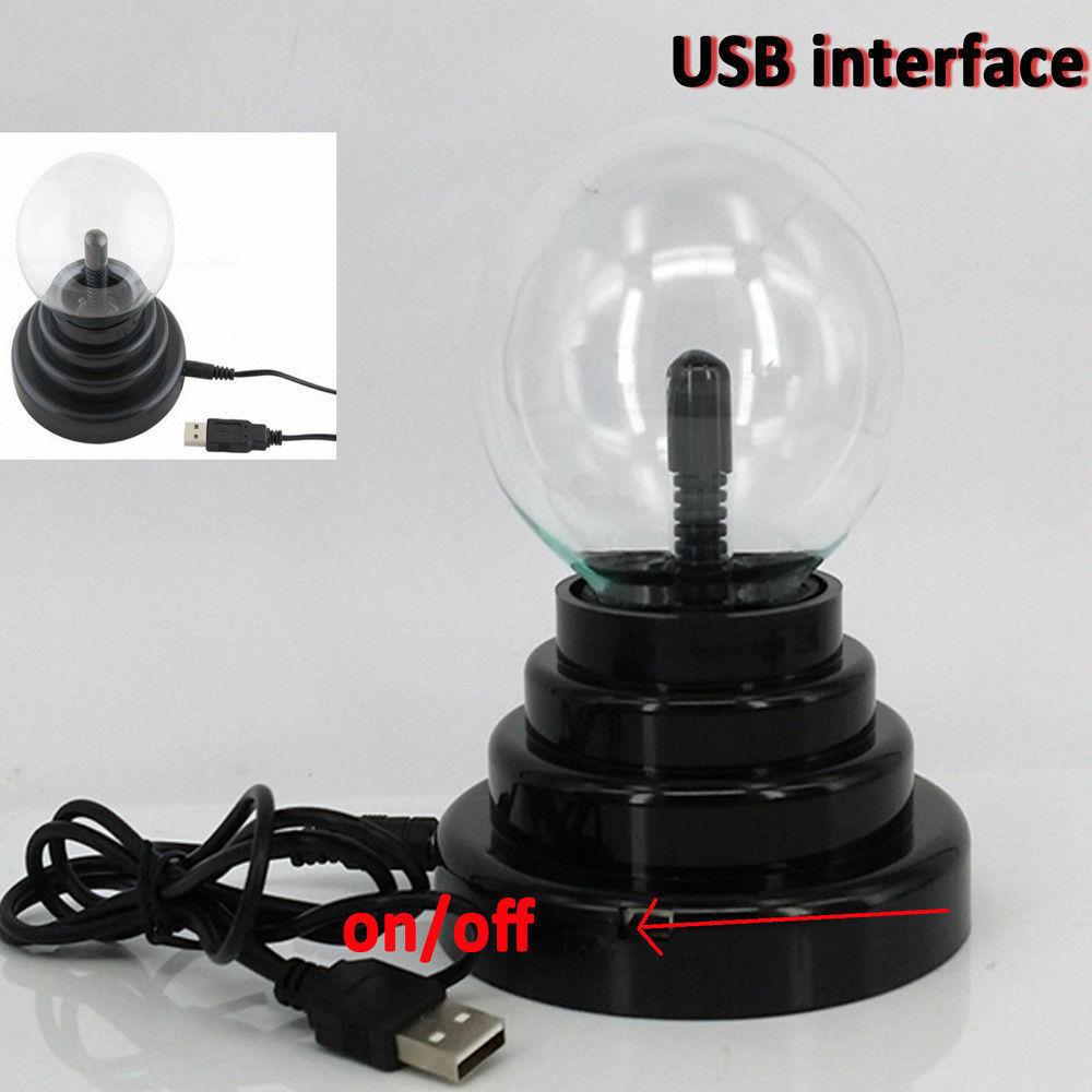 Chic Magic Plasma Ball Light Touch Control W/ Light USB Sphere Desktop Lamp