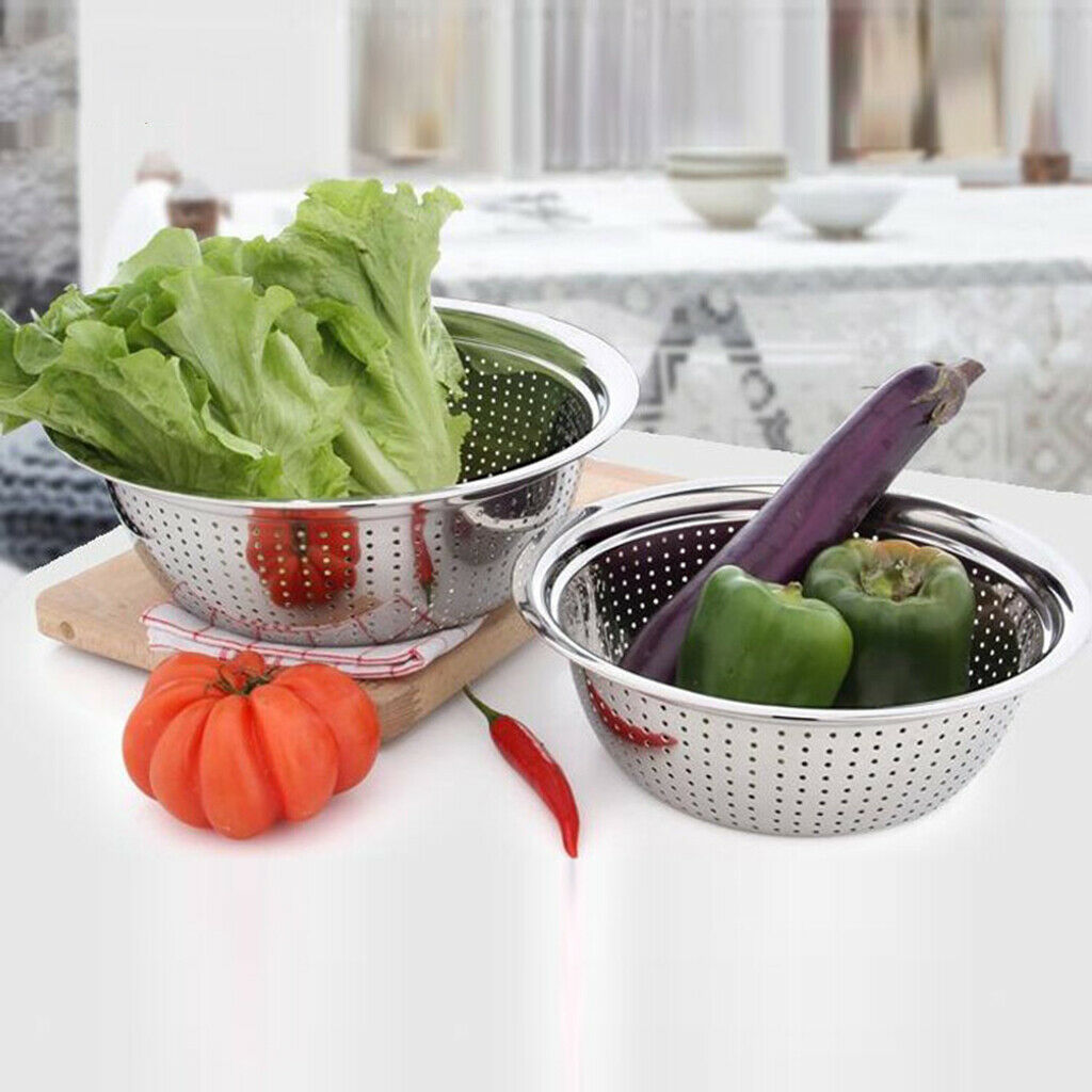 Large Pasta Vegetable Strainer Colander Kitchen Rice Sifter Sieve 24cm