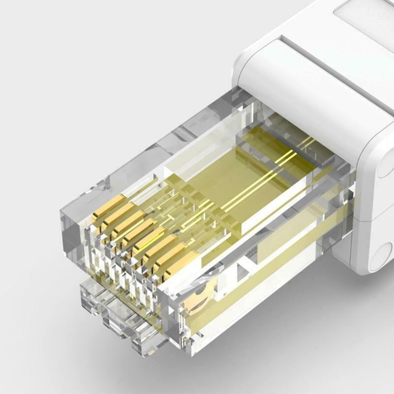 No Crimp CAT6 Connector RJ-45 Tool-Less Modular Pug 8-Position 8-Conductor