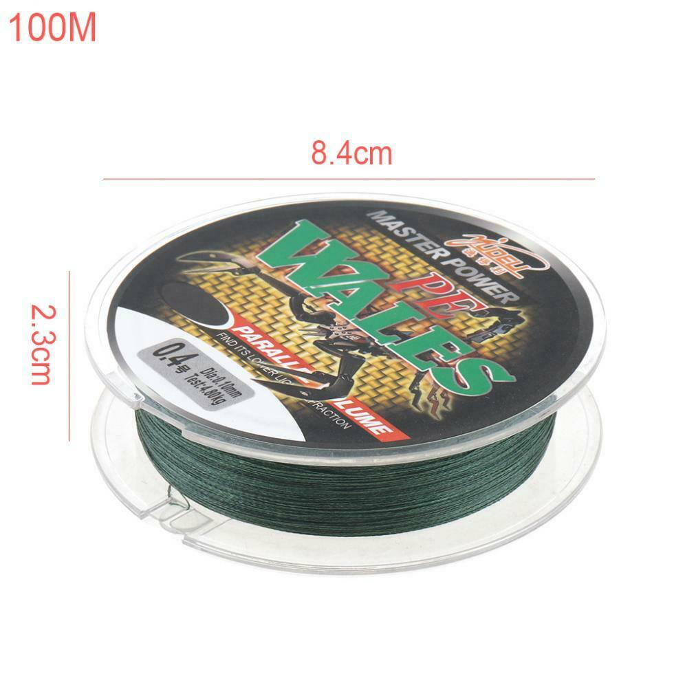 100M Green PE Braided Fishing Line 4 Strands Line 4.0 0.32mm/50LB/22.6KG