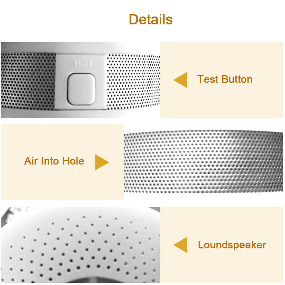 2 in 1 CO & Smoke Alarm Carbon Monoxide Detector Gas Warning Sensor Alert Alarm
