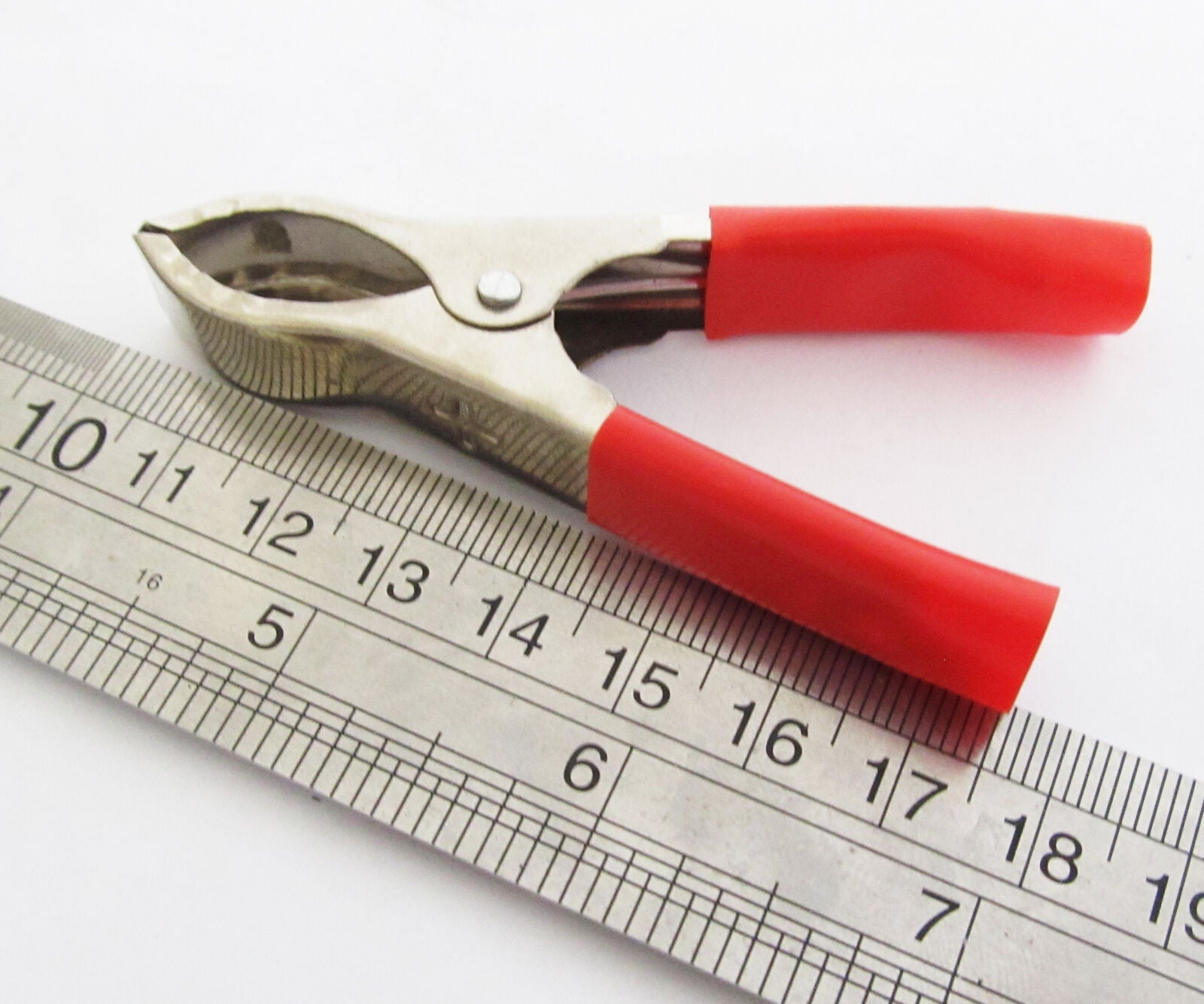 1pc Battery Clip Insulated Clamp 75mm 30A Red 2-0016