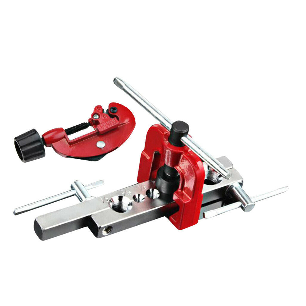 Set of Copper Pipe Tube Flaring Tool Kit and 3-28mm Cutter, 3/16" - 5/8".