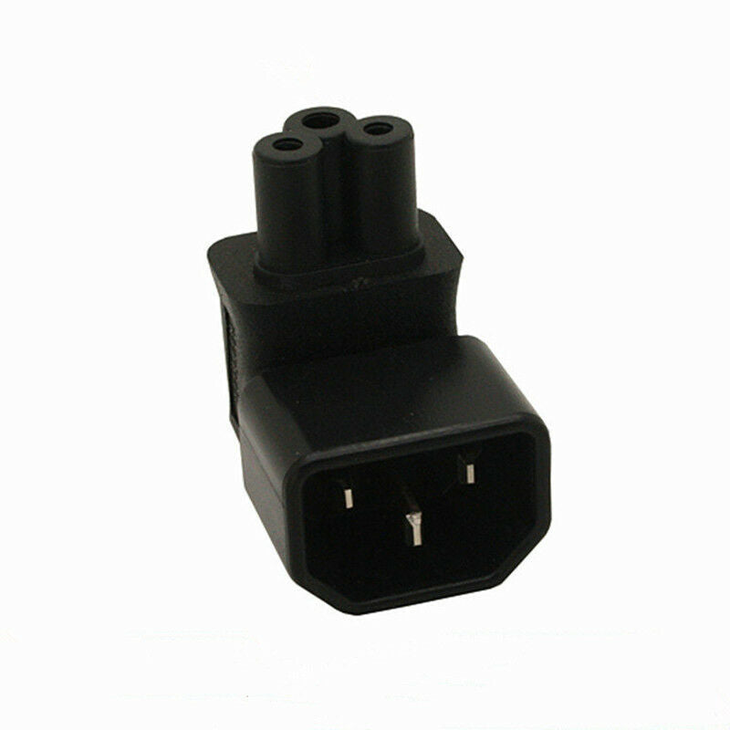 1PCS IEC320 C5 Receptacle C14 Adapter 10A 250V 90 Degree Angle Power Adapter