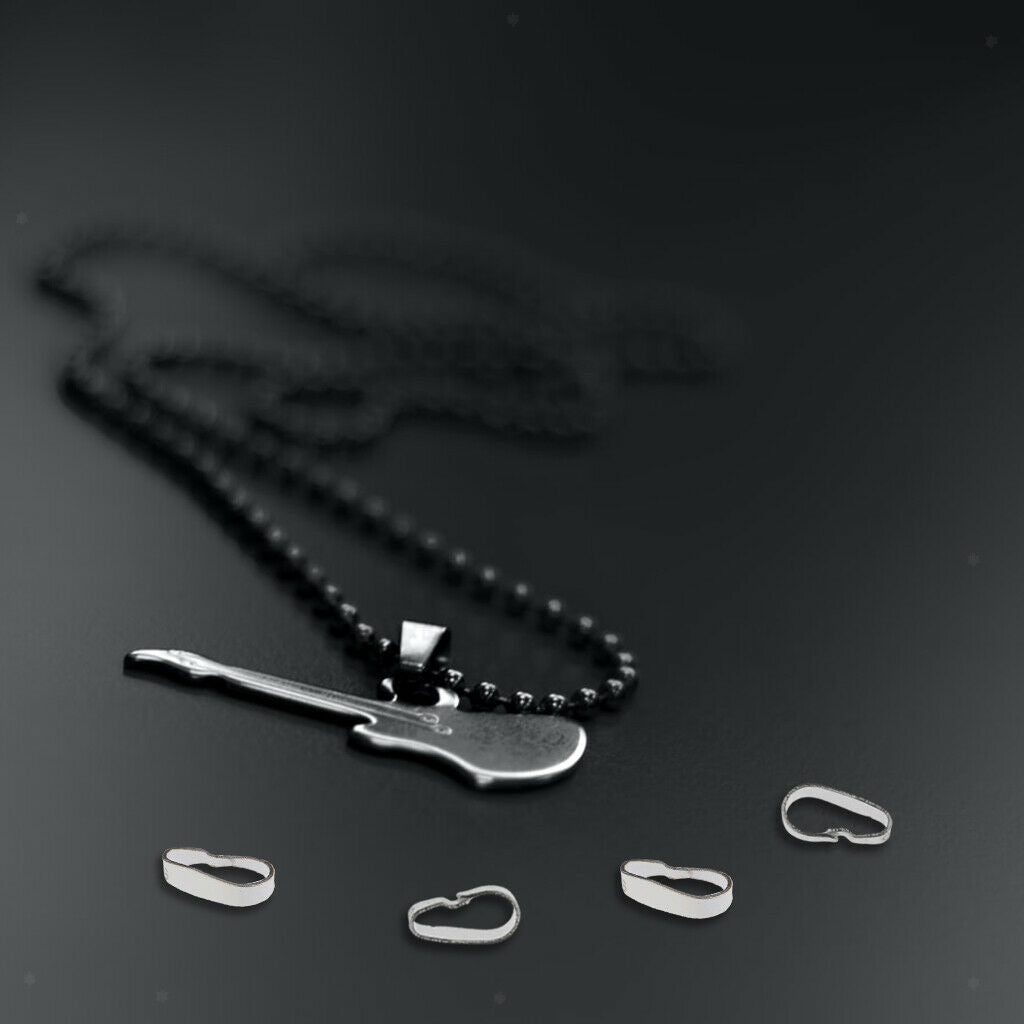 5x Pinch Clasp Jewelry Making Jade Stone Pendants Charms Bail Connector 6mm