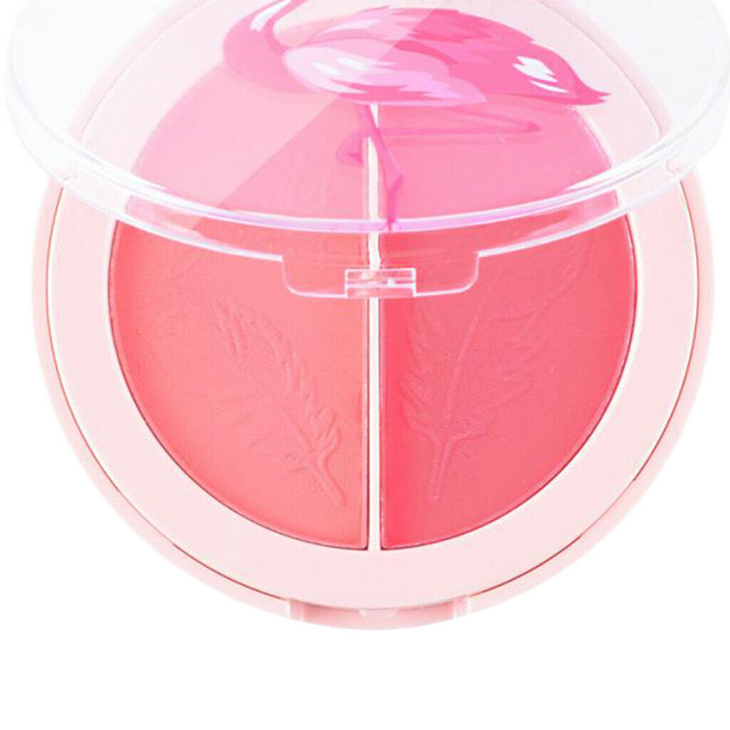 2 Colors Natural Face Blush Fine Powder Easy to Wear Blusher Palette 03