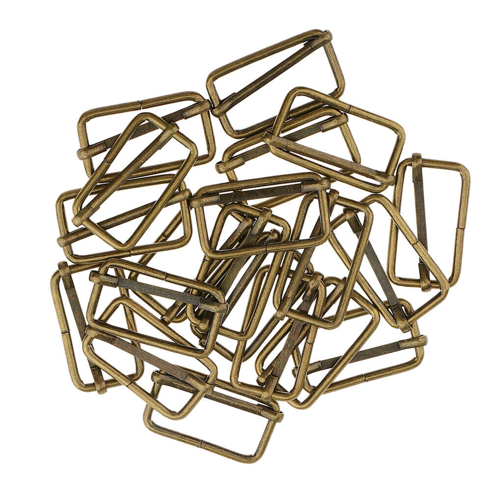 40pcs Metal Adjustable Buckles Square Bag