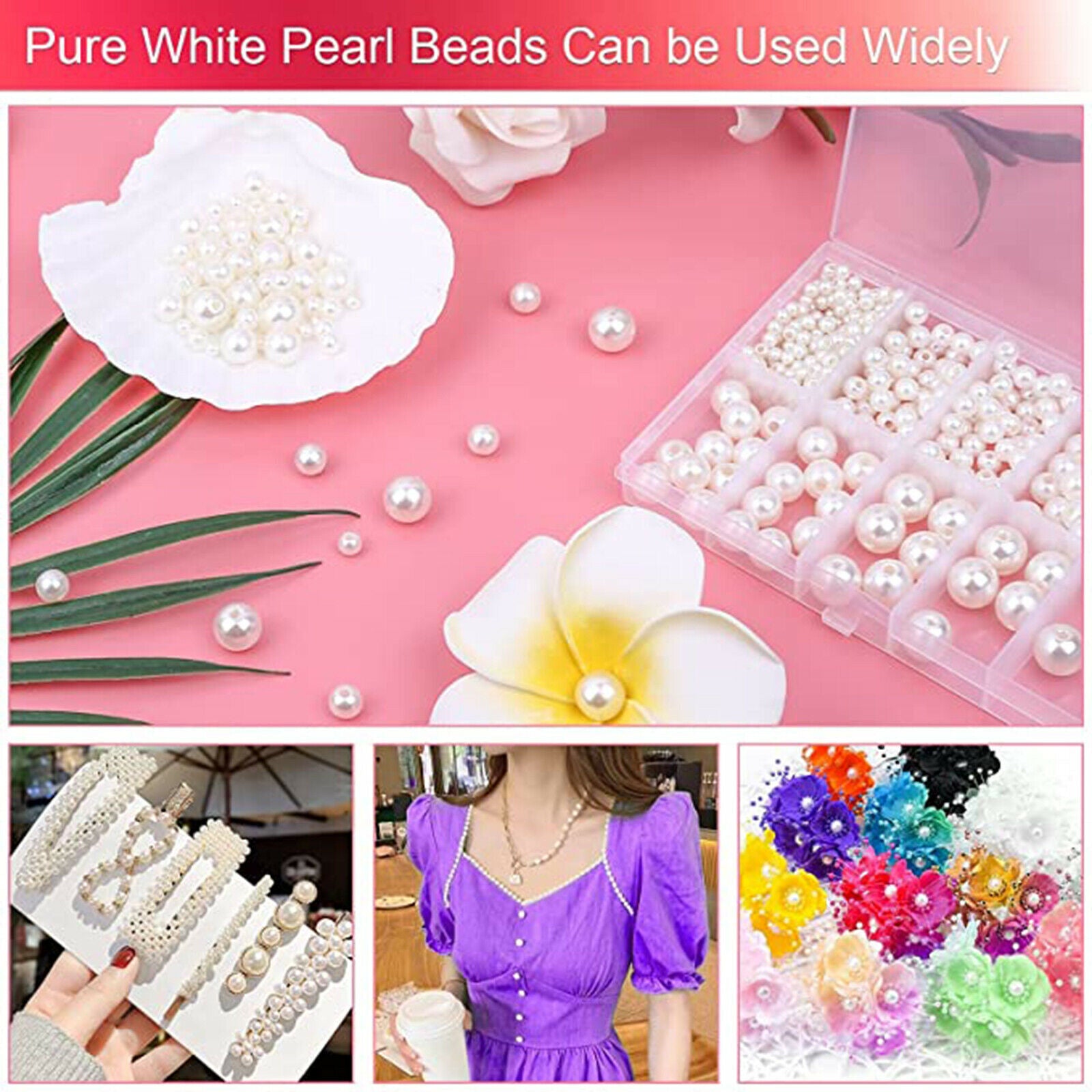 470 Pieces Spacer Beads DIY Bracelet Choker Earrings Jewelry Repairing