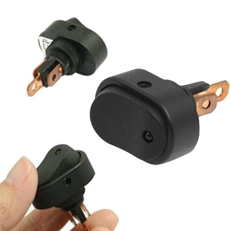5x Yellow LED Light 12V 30A Car Boat Auto Rocker SPST Toggle ON/OFF Switch