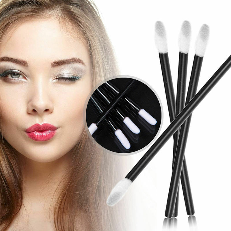 100pcs Disposable Lip Brush Gloss Wands Applicator Lipstick Makeup Tool Cosmetic