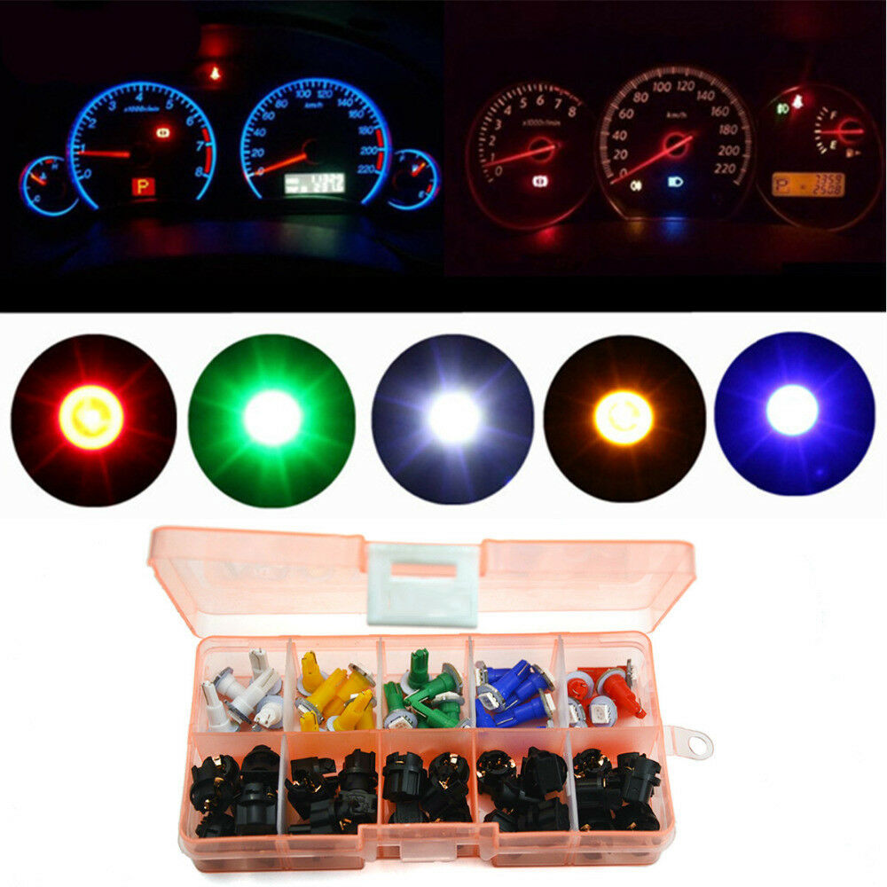 30x T5 LED Twist Socket Car Instrument Panel Gauge Cluster Plug Dash Light Bulb