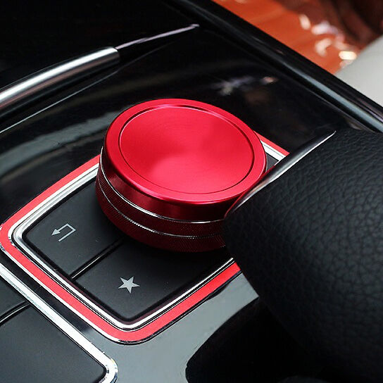 RED Multimedi Switch Button Cover Trim for Benz A B E GLK GLA CLA CLS ML GL SLK