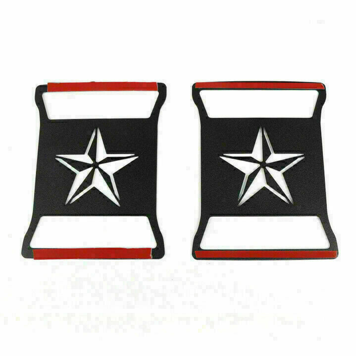 Pair Rear Taillight Cover Guard Pentagram Style Fits For Wrangler JL 2018+ CN