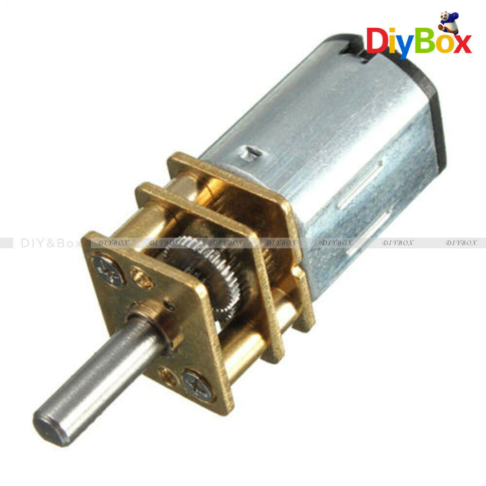 30RPM Micro Speed Reduction Gear Motor with Metal Gearbox Wheel DC 6V N20