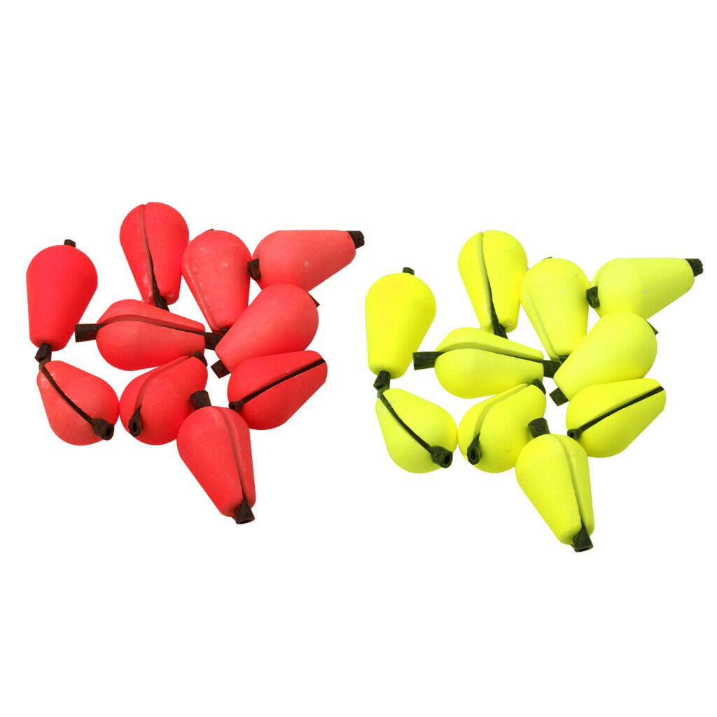 12 Yellow & Orange Tear Drop Foam Float Fly Fishing Strike Indicators Accessory