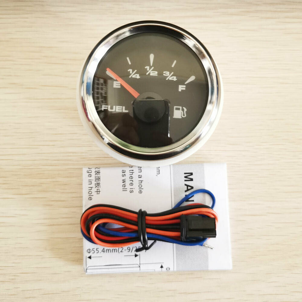 52mm Fuel level gauge with 6.5inch sender 73-10ohms 0-90Î© 240-33ohm 7 colors led