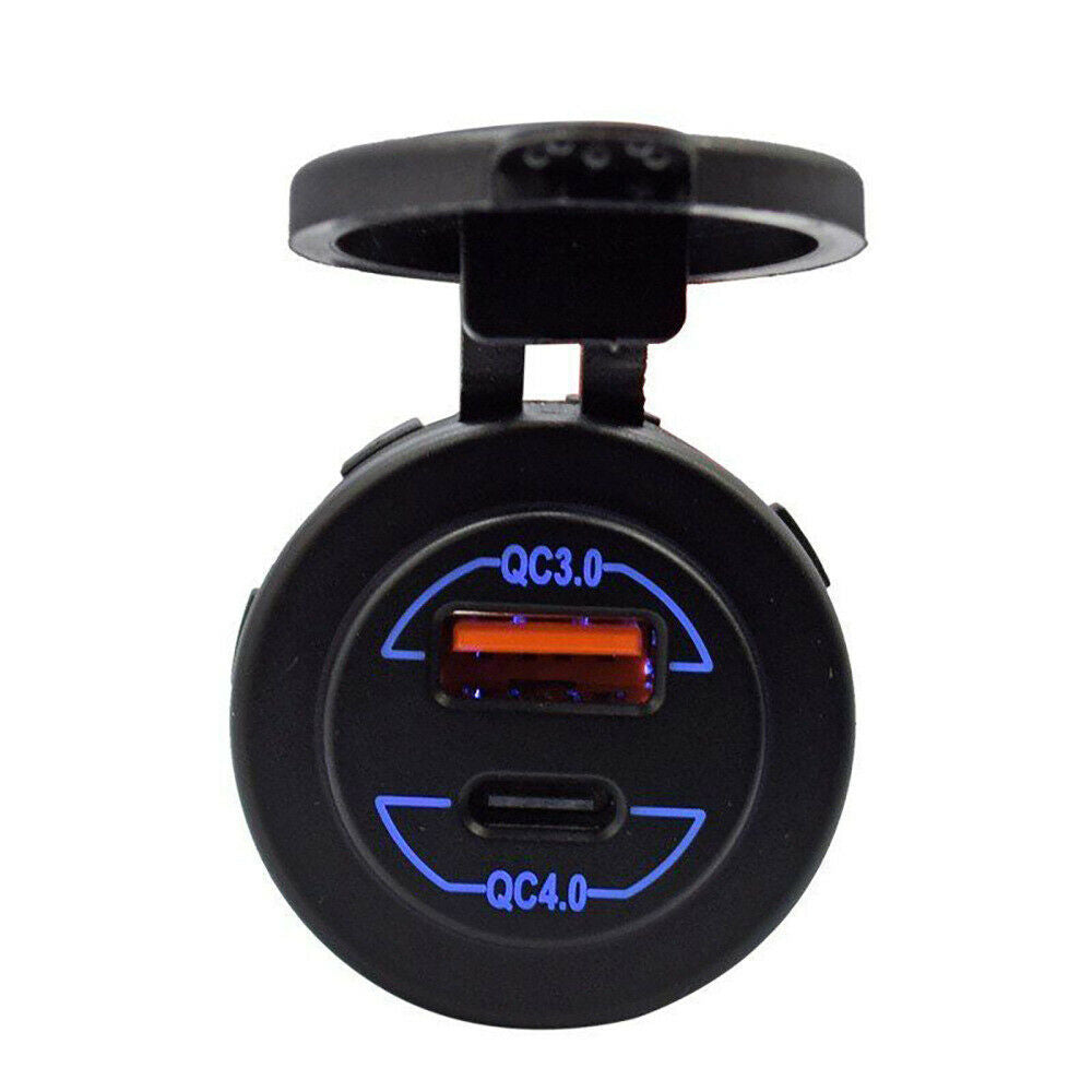 Car Charger Socket Quick Charger USB Type C Socket for Car Truck Boat new