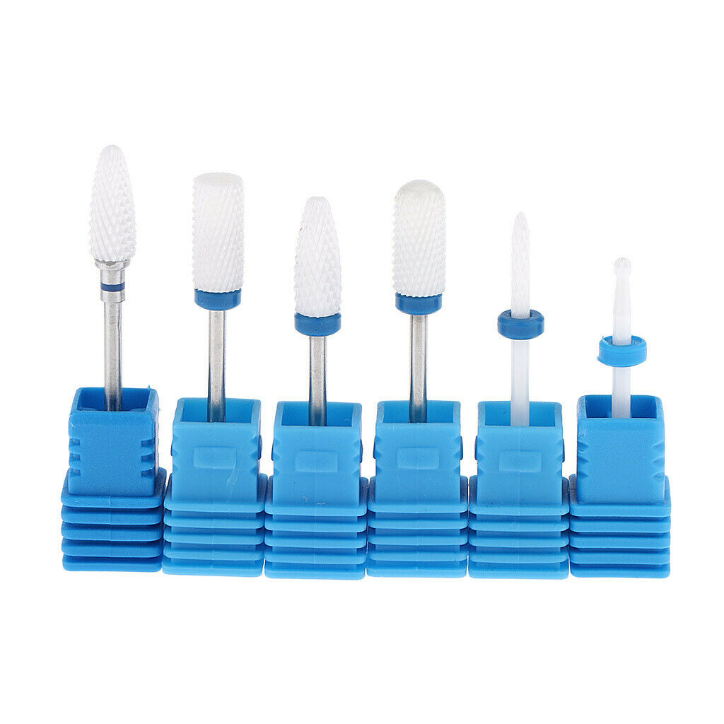 Pack of 6 2.35mm Nail Art Drill Bit DIY Manicure Grinding Head Files Bits