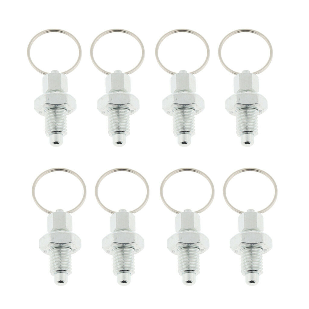 8Pcs M10 Ring Indexing Drive Plunger Spring Positioning Pins