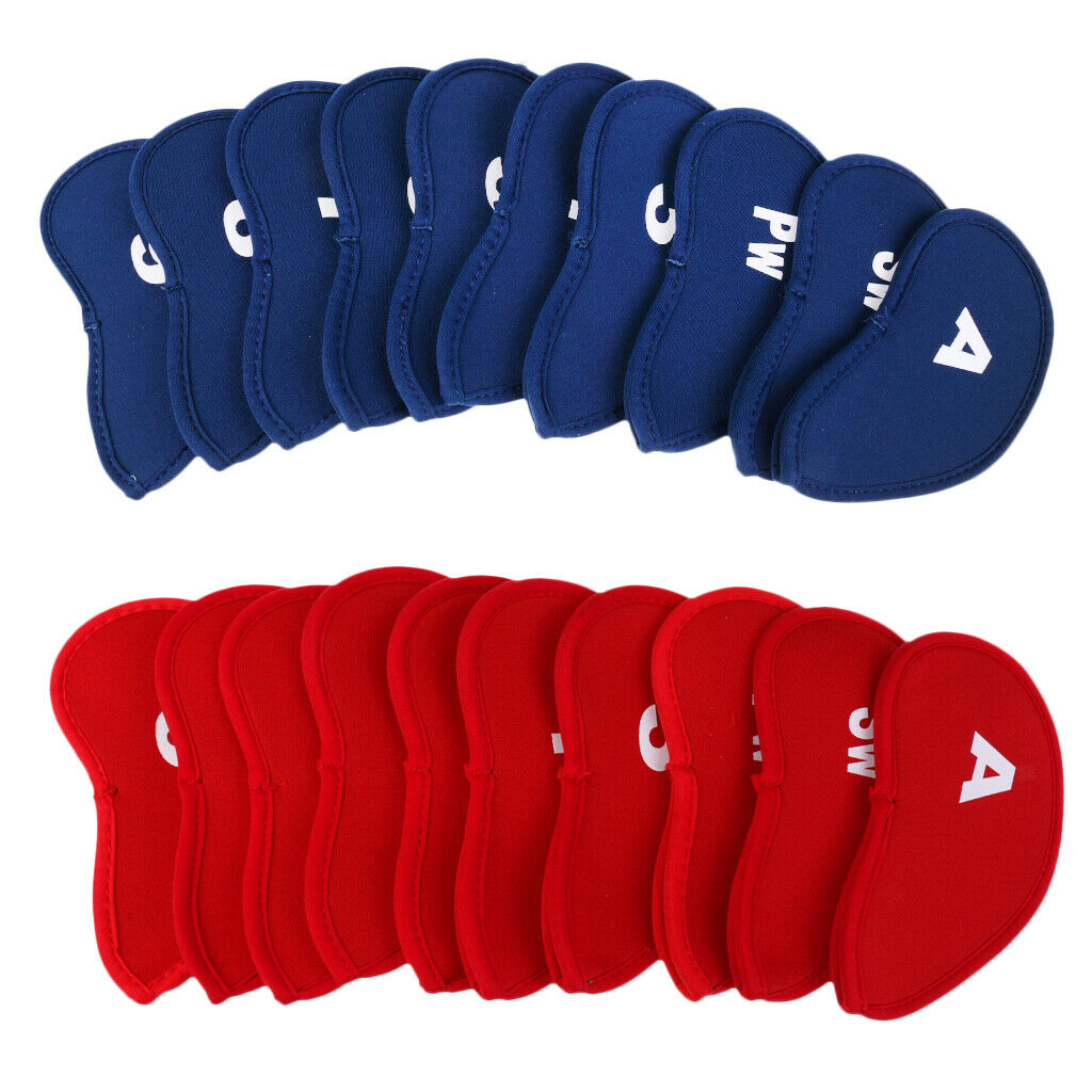 20 Pcs / Set Universal Neoprene Golf Club Protection Iron Head Cover Wedge Sock