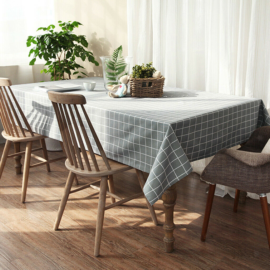 Chequered Tablecloths Oil-Proof Rectangle Home Dining Kitchen Picnic Decor