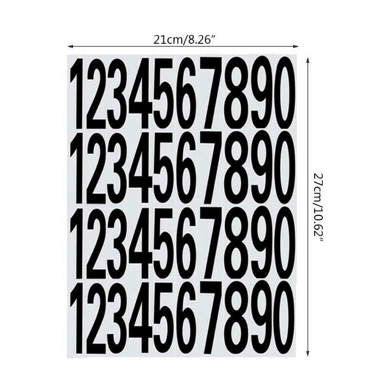5 Sheets Repeatable Self-Adhesive Stickers Water Proof Address Number Decals