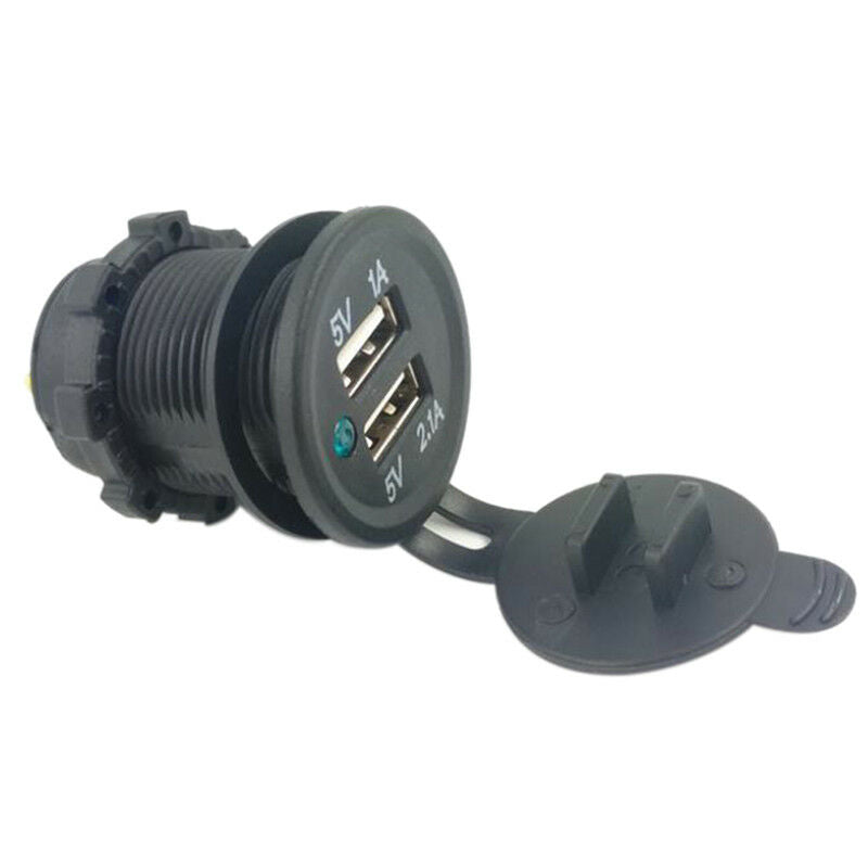 DC 12V/24V Dual USB Power Motorcycle Car Cigarette Lighter Charger Socket.l8