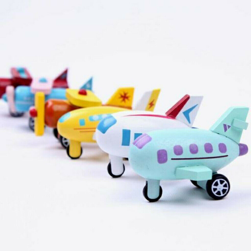 12pcs Wooden Shape Planes and Helicopters | Hand-Eye Coordination Toys for Kids