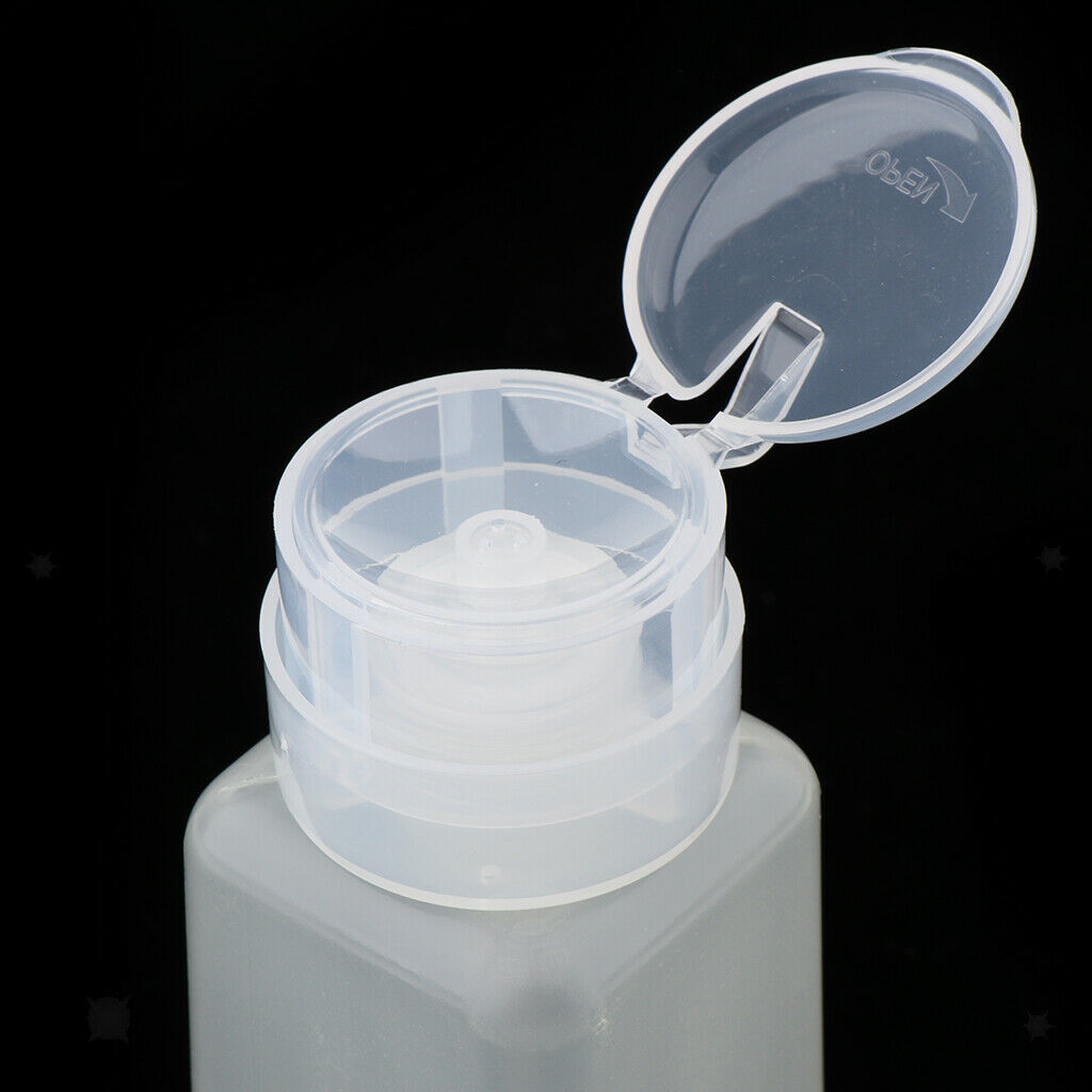 250ml Nail Art Tips Empty Dispenser Nail Remover Pump Bottle Clear Pump Head