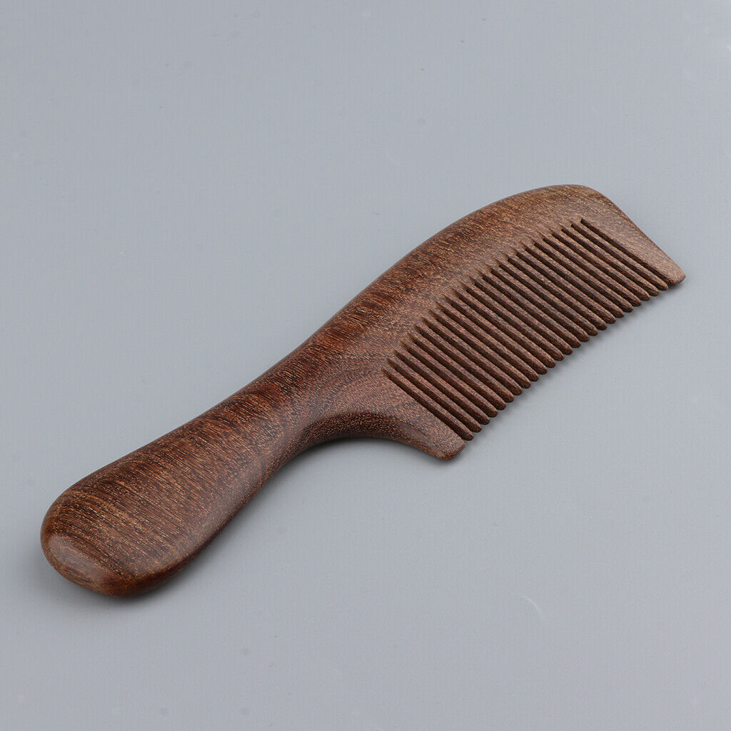 Wooden Close Tooth Hair Brush Natural Sandalwood Hair Beard Mustache Comb