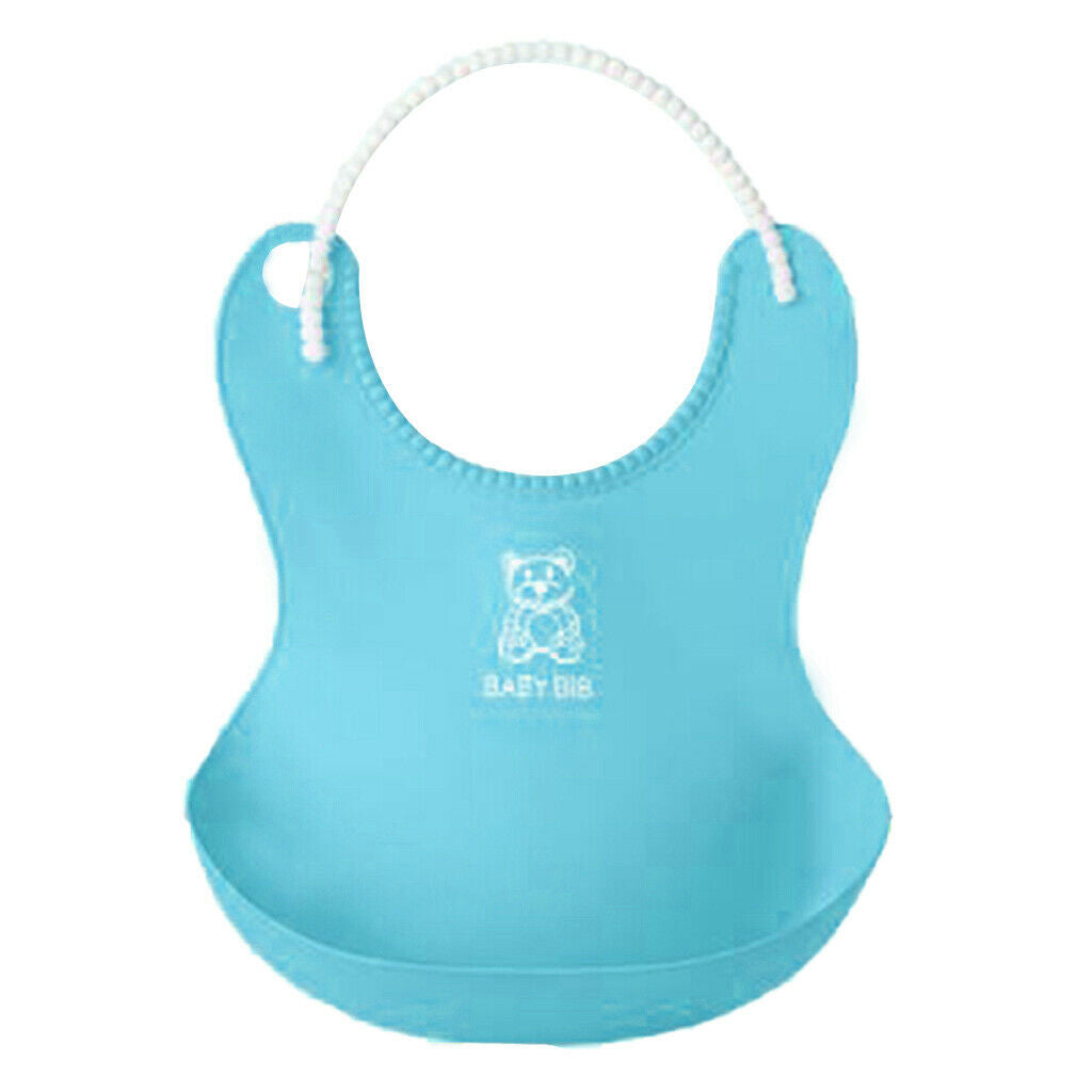2 Pack Waterproof Silicone Baby Bibs for Babies & Toddlers Soft, Unisex,