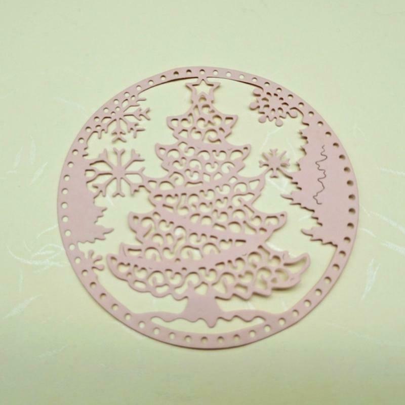 Christmas Tree Cutting Die Template Snowflake Background Embossed Cutting Die