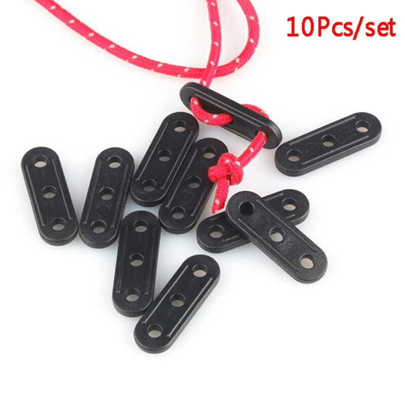 10 Camping Canopy Tarp Guy line Bent Runners Tent Clips Lock Rope Tension.l8