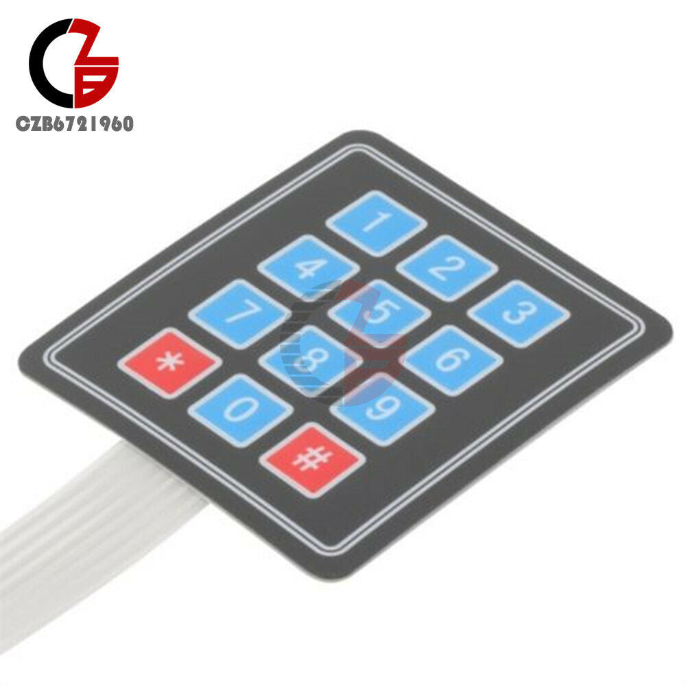 10PCS  4x3 12 Key Matrix Array Membrane Switch Keyboard For Arduino AVR