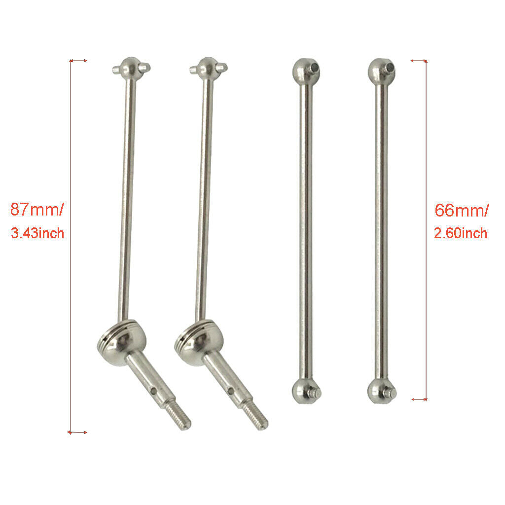 RC Upgrade Front Rear Drive Shaft Dogbone Set for WLtoys 144001 1:14 RC Car