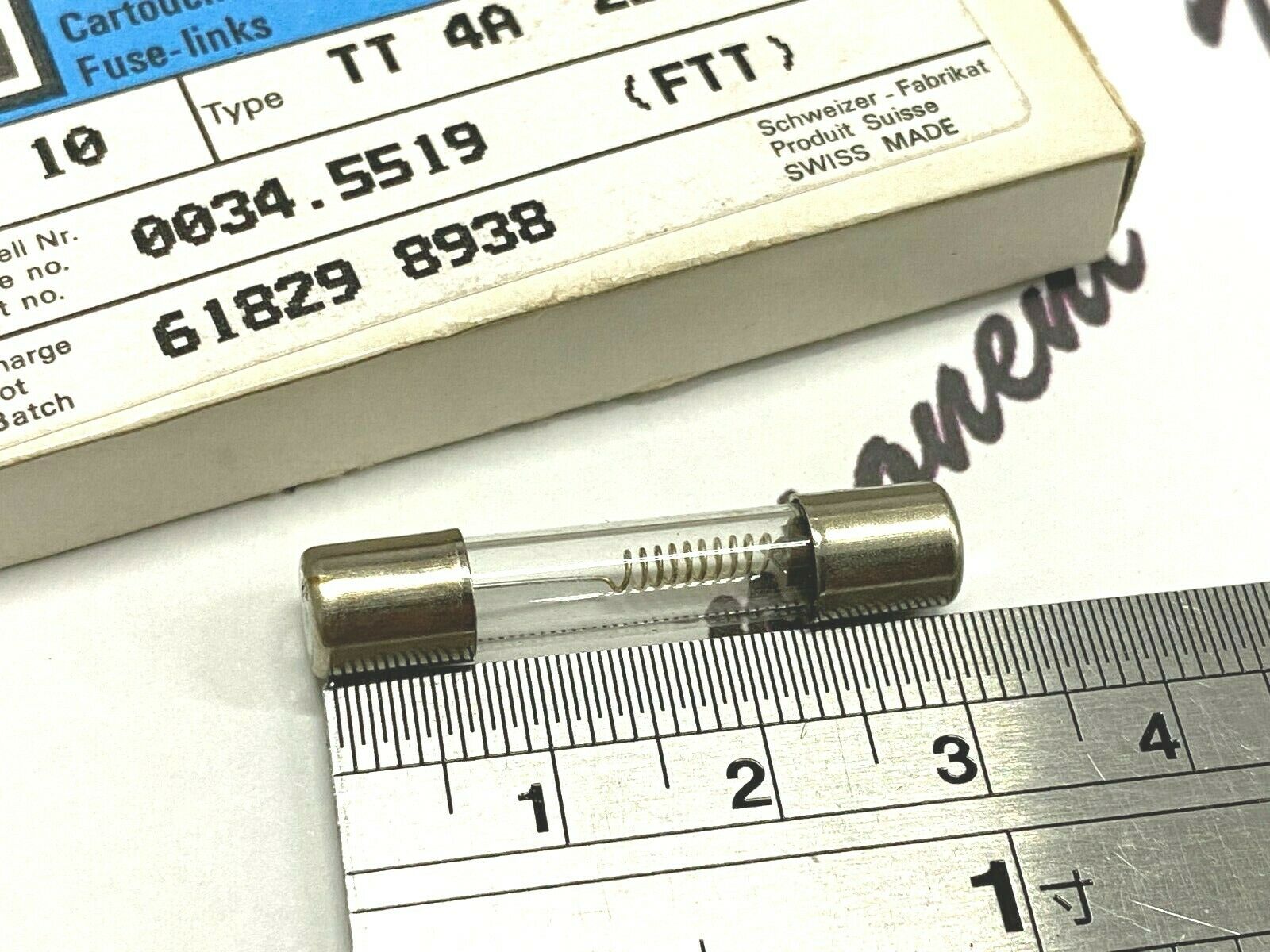1pcs - SCHURTER (TT) 4A 250V 6.3x32mm Glass Fuse - 0034.5519 Super-Time-Lag