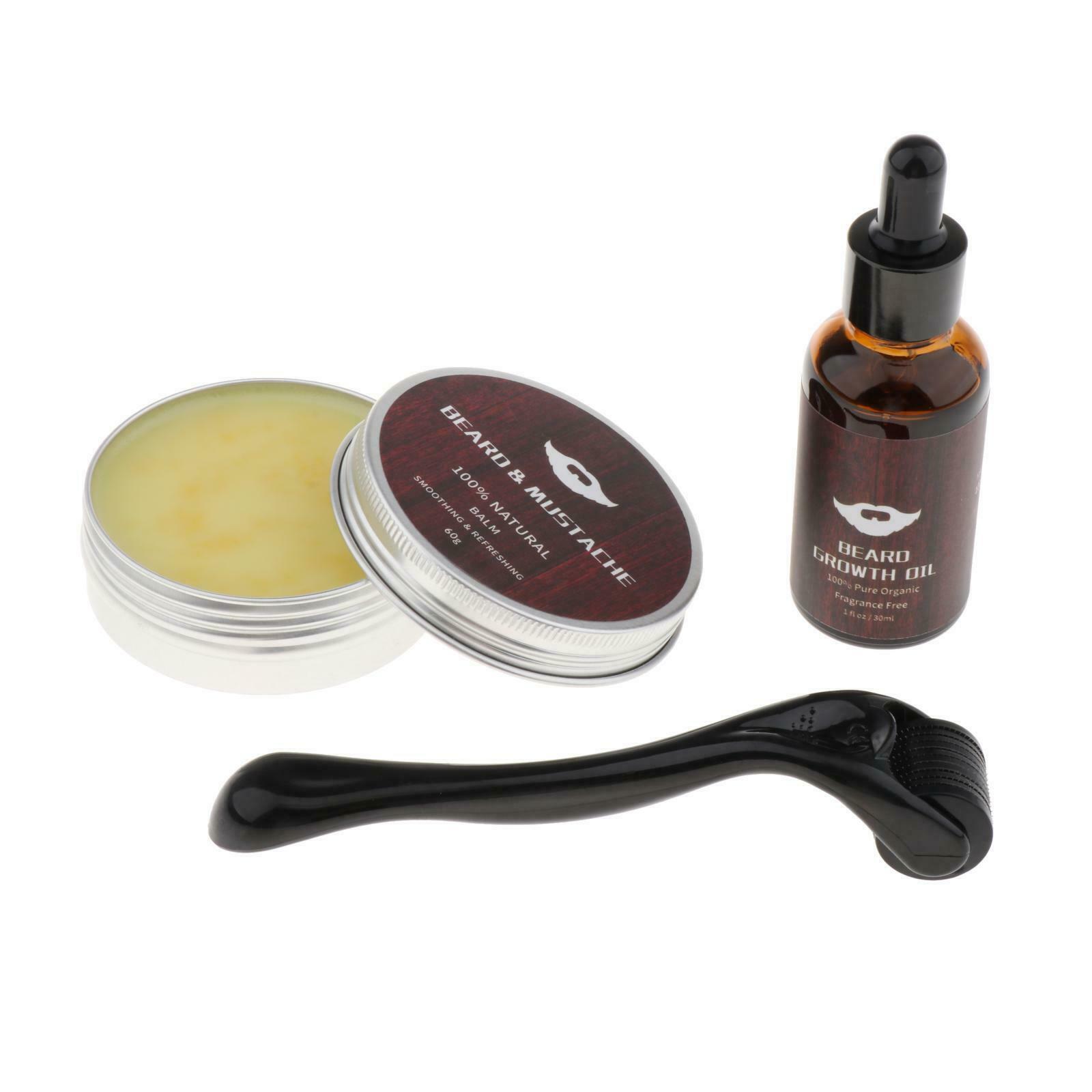 Roller for Beard Growth, Beard Growth Serum, Microneedle Roller & Natural Hair