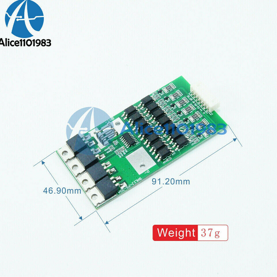 2PCS 7S 24V 20A w/ Balance For Li-ion Lithium Battery Cell BMS Protection Board