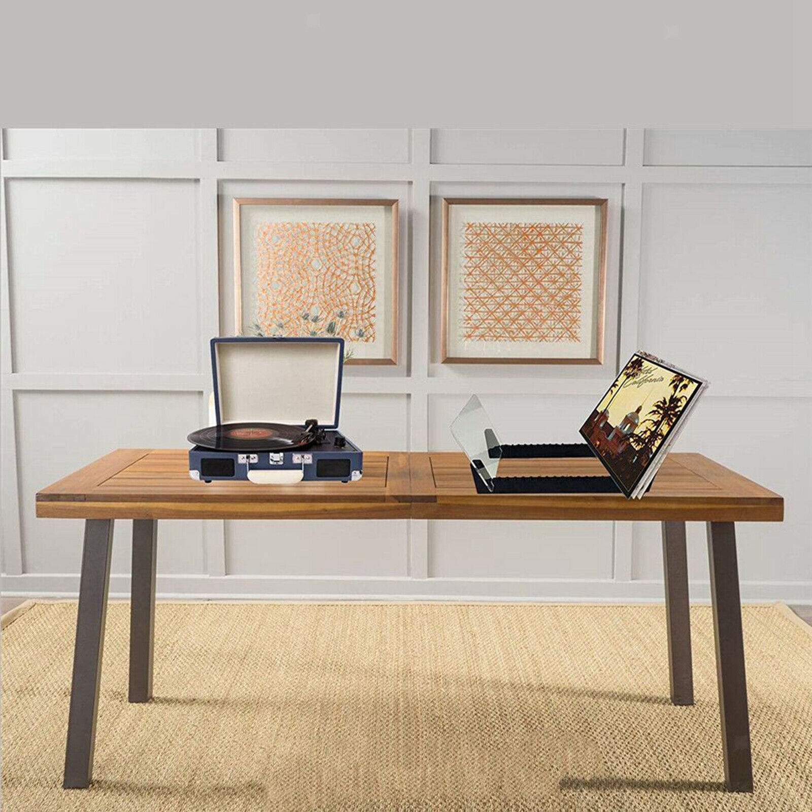 Large Capacity Acrylic Vinyl Record Storage Holder Album Modern 14 inch Long