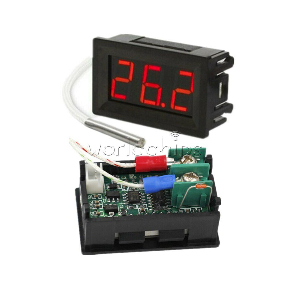 DC 12V Digital Display Thermometer Probe Temperature Meter K Type Thermocouple