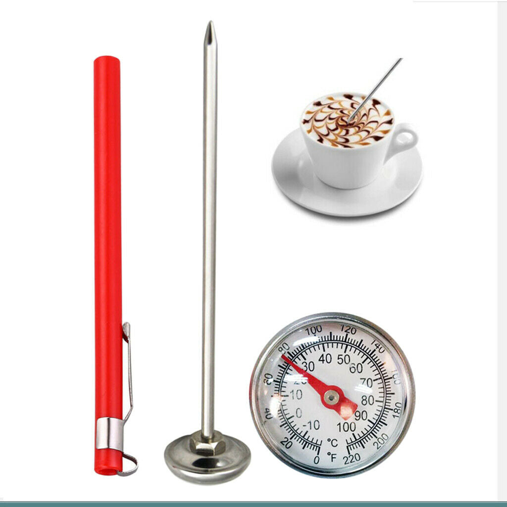 Portable Stainless Steel Milk Frothing Beverage Instant Read Thermometer
