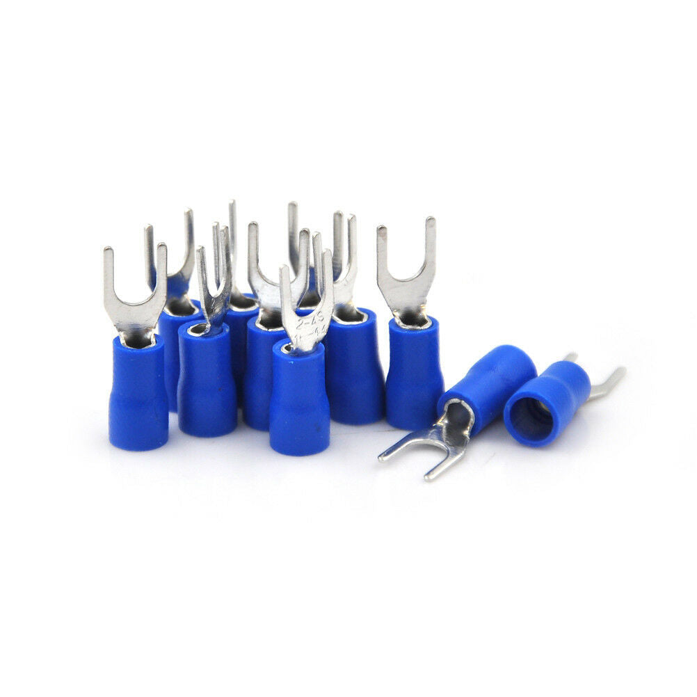 20PCS Fork Spade Wire Connector Electrical Crimp Terminal 14-16AWG .l8