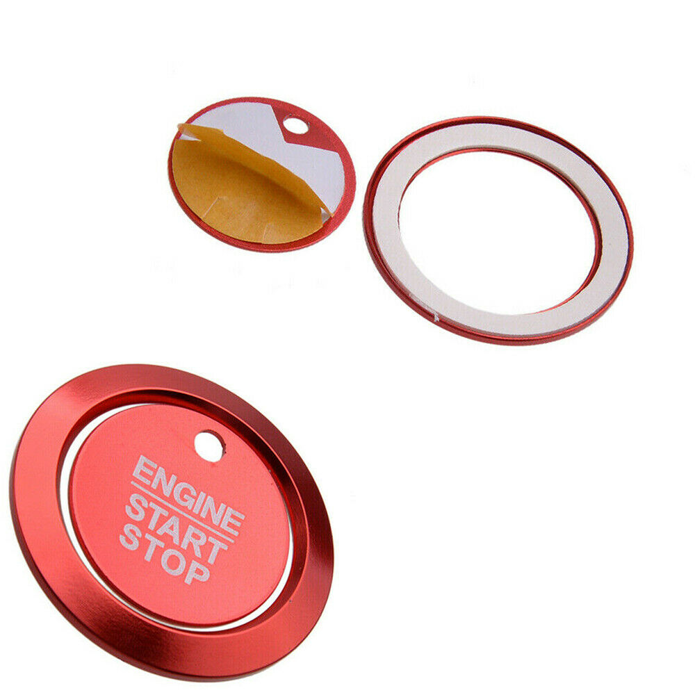 Red Engine Start Stop Ignition Switch Button Cover Fit for Ford F150 17-20