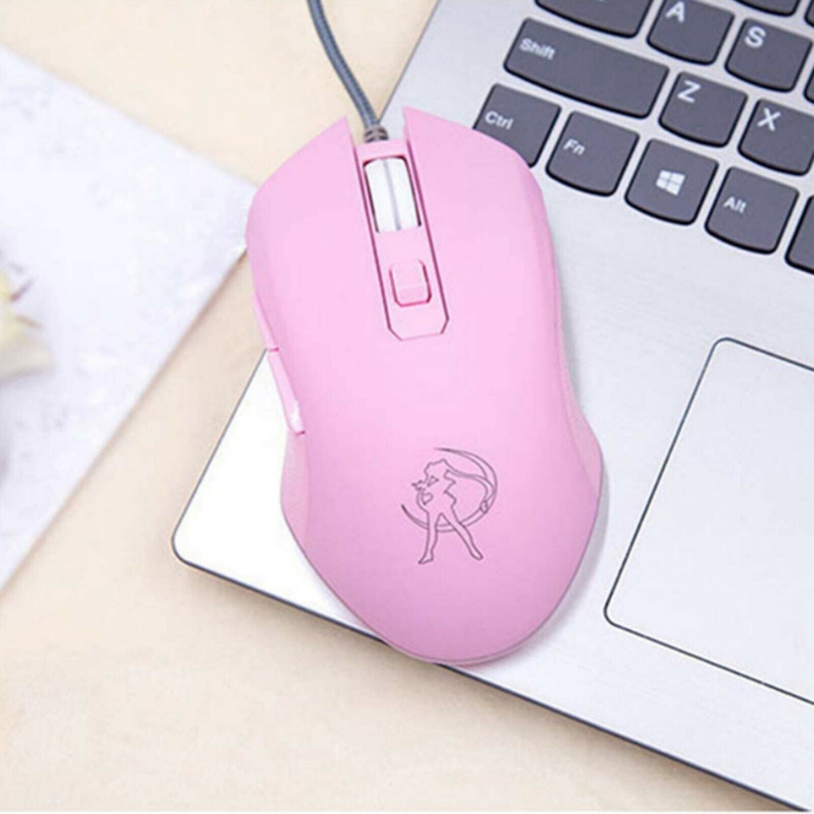 Gaming Mouse Wired with 7 Colors Backlit, 6 Buttons 1600 DPI for Gamer PC