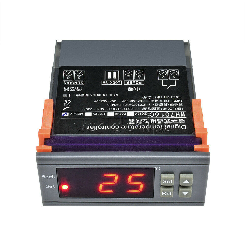 WH7016C 220V 90~250V 110V 10A NTC Temperature Controller Sensor Thermostat