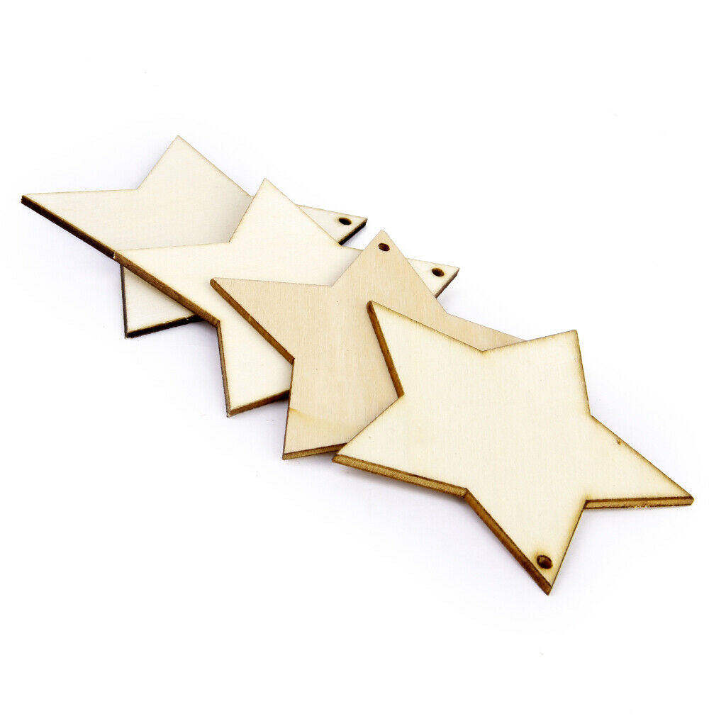 25x Unfinished Wood Stars Cutouts  Cut Craft Cardmaking Embellishments