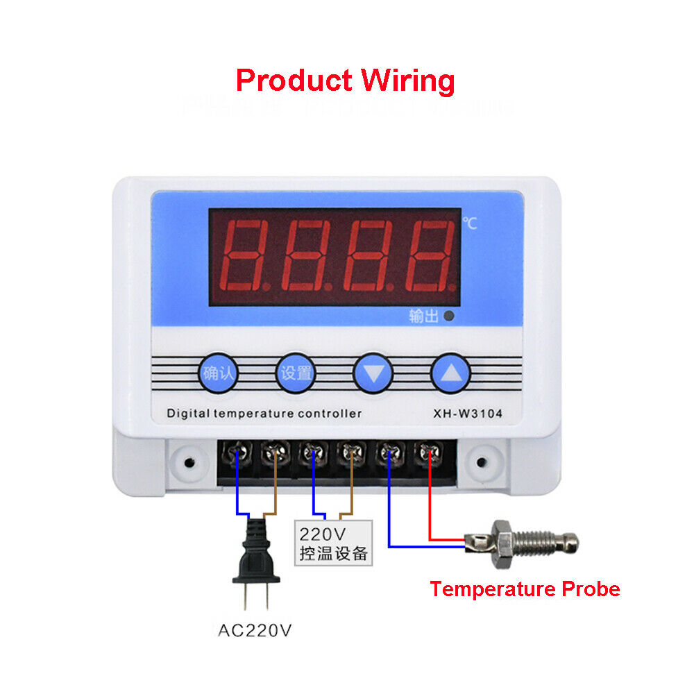 AC220V Digital Thermostat Thermocouple High Temperature Industrial Temperature