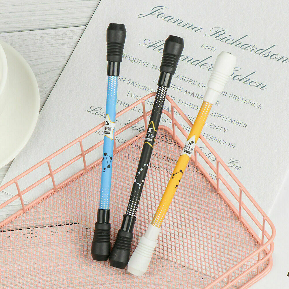 1X Constellation-Stationery Rolling Rotating Ballpoint Pen Spinning Pen Non_Slip